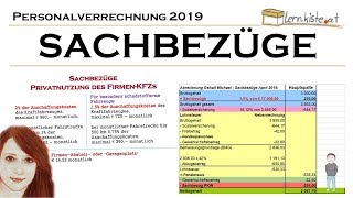 Abrechnung von Sachbezügen in der Personalverrechnung 2019 [upl. by Wohlen]