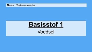 VMBO 4  Voeding en vertering  Basisstof 1 Voedsel [upl. by Ahab48]