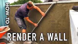 How to plaster an outside wall [upl. by Iron]