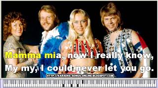 Mamma Mia in the style of ABBA  Karaoke SONG with Lyrics [upl. by Ennaegroeg402]