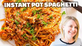 EASY Instant Pot Spaghetti Recipe  Perfect for Beginners [upl. by Elleinahc]