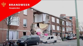 Brandweer Haaglanden  Explosie Jan van der Heijdenstraat Den Haag 2019 [upl. by Lockhart]