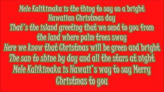 Bing Crosby Mele Kalikimaka Lyrics [upl. by Esirahc655]