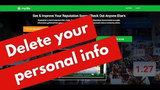 How to Remove Your Personal Data From MyLifecom [upl. by Hnah]