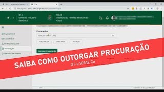 Como outorgar procuração  DTe Sefaz Ceará [upl. by Anyl824]