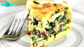 SPINACH QUICHE WITH BACON AND CHEESE [upl. by Oakley]