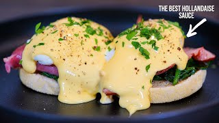 Eggs Benedict Recipe  The Best Hollandaise Sauce Ever [upl. by Akener]