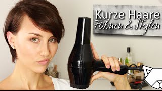 Kurze HaarePixie  Föhnen amp Stylen [upl. by Bresee]