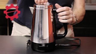 Capresso Perk Electric Percolator  Crew Review [upl. by Harrod434]