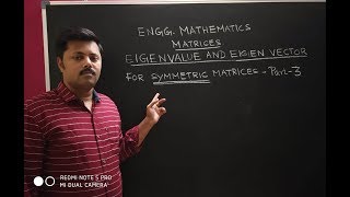 EigenValue and Eigenvector for Symmetric matrices  Part3 [upl. by Onaimad]