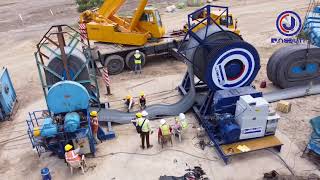 Conveyor belt Replacement work by Coiler Winder at Heidelberg cement [upl. by Ahsurej]