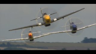 P51 Mustang flypasts  AMAZING SOUND [upl. by Meerek]