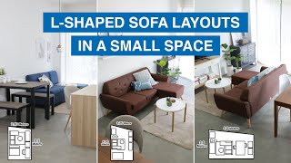 LShaped Sofa Layouts in a Small Space  MF Home TV [upl. by Laks714]