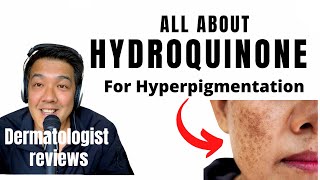 HYDROQUINONE  For Pigmentation Dermatologist Reviews [upl. by Deerdre]