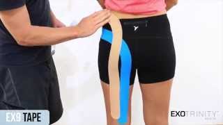 How To Apply EX9 Kinesiology Tape For Sciatica [upl. by Nnaeus123]