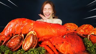 Mukbang ASMR 대형 랍스터 해물찜🦞Giant Lobster Spicy SeafoodBoil Abalone Scallop Eatingshow Ssoyoung [upl. by Renba735]