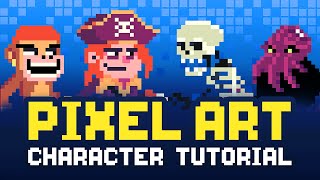 Pixel Art Character Design Tutorial  Step By Step [upl. by Bourn]