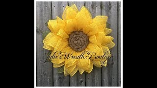 Braided Sunflower Wreath Tutorial  Julies Wreath Boutique [upl. by Allbee]