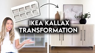 DIY IKEA HACK KALLAX TRANSFORMATION  FLUTED SIDEBOARD [upl. by Cynera]