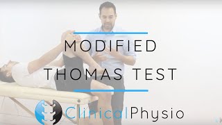 Modified Thomas Test for Knee and Hip  Clinical Physio [upl. by Ynnaf472]