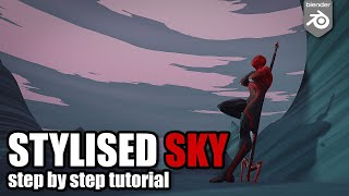 Stylised Sky shader  Blender tutorial [upl. by Erimahs758]