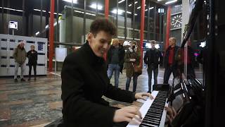 Thomas Krüger – Great Piano Medley Of Movie amp TV Themes At Train Station [upl. by Klaus541]