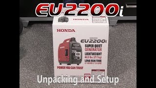 Honda EU2200i Generator Unpacking and Setup [upl. by Notsuoh]