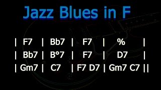 Jazz Blues in F Backing Track [upl. by Terrilyn417]