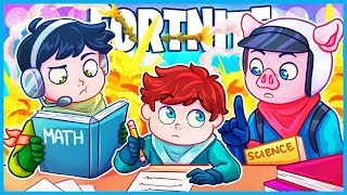 Fortnite but we help an 11 year old with his homework [upl. by Yauqaj684]