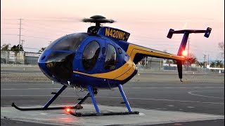 MD500E StartUp amp Takeoff N420WC Hughes 500MD369E Helicopter [upl. by Zohara]