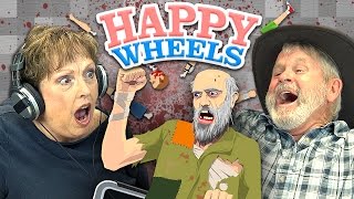 HAPPY WHEELS Elders React Gaming [upl. by Huesman588]