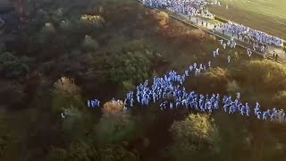 Aus der Vogelperspektive Kohlegegner stürmen Lausitzer Tagebau [upl. by Agnew]