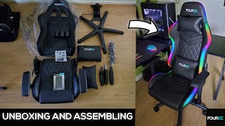 RGB GAMING CHAIR Unboxing and Assembling  Fourze lightning RGB [upl. by Repotsirhc]