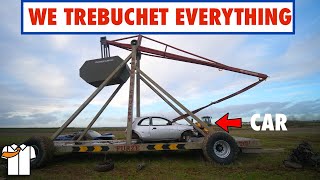 HUGE TrebuchetCatapult Tested to Destruction [upl. by Eibot]