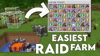 Minecraft EASIEST Raid Farm 119  Insane loot [upl. by Chelsy]