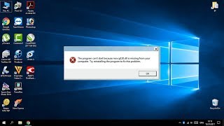 How to fix The program cant start because dll is missing from your computer Easiest way [upl. by Rodmur]