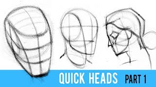 Quickly Draw Heads with the Loomis Method  Part 1 [upl. by Ebert]