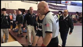 Double disqualification as punches fly at District 3 wrestling semifinals [upl. by Cut]