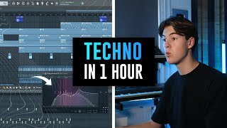 Making A Techno Track in 1 HOUR Full Process [upl. by Ecinom]