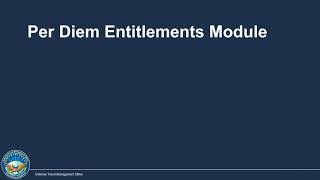 Authorizing Per Diem Expenses in DTS [upl. by Adnoral]