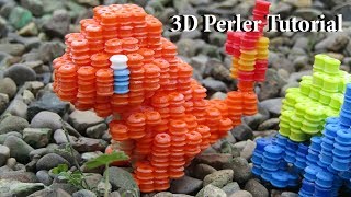 3D mini charmander tutorial  perler beads [upl. by Magdau]