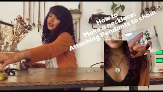 Jewelry making for Beginners Attaching Pendants to Chain [upl. by Allicerp]