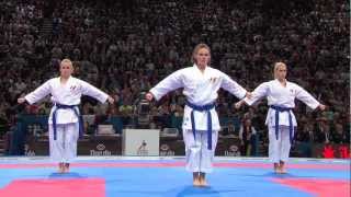 22 Bronze Female Team Kata Venezuela vs France WKF World Karate Championships 2012 [upl. by Jerol10]