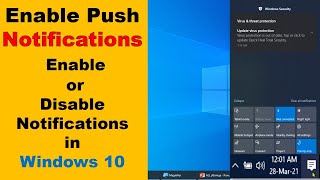 Fix enable Push Notifications to appear on Windows 10 [upl. by Toddy]