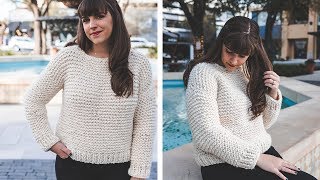 Simple Knit Sweater  start to finish [upl. by Trilbie410]