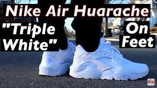 Styled amp Profiled  The Nike Air Huarache quotTriple Whitequot [upl. by Putnam]