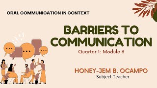 Barriers to Communication [upl. by Hummel69]