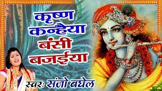 Krishna Devotional Song  Krishna Kanhaiya Bansi Bajaiya  Sanjo Baghel Bhakti Song [upl. by Atinet]