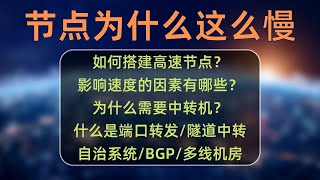 节点搭建系列7：你的节点速度为什么这么慢？如何搭建高速翻墙节点？影响节点速度的因素有哪些？为什么需要中转线路？互联网是怎么把我们都连接在一起的？看完这节统统搞清楚！ [upl. by Ahpla715]