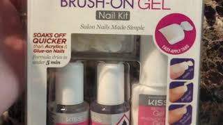 Kiss BrushOn Gel Nail Kit Tutorial [upl. by Silma]